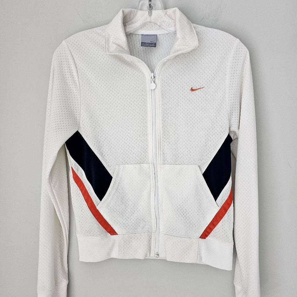 Vintage Nike Track Jacket Lightweight Full zip Woman's size 8-10 Nylon - Picture 1 of 16